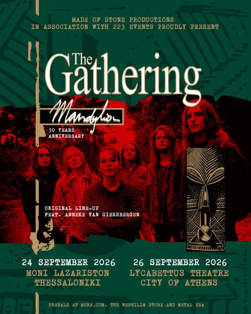 Οι The Gathering & η Anneke van Giersbergen στην Ελλάδα για τα 30 Χρόνια του «Mandylion» σε Αθήνα & Θεσσαλονίκη